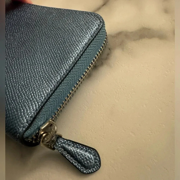 Coach accordion wallet Metallic blue - Picture 4 of 14